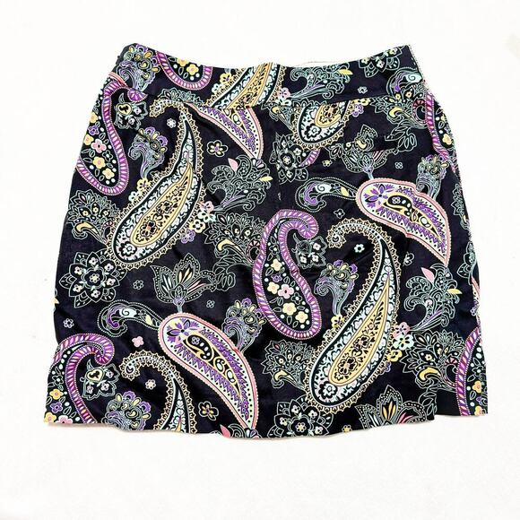 Loudmouth Golf Paisley Patterned Print Skirt Skort Pockets Size 4 - Picture 3 of 4